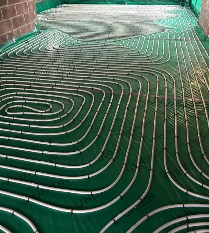 Underfloor heating installed in a home in Somerset